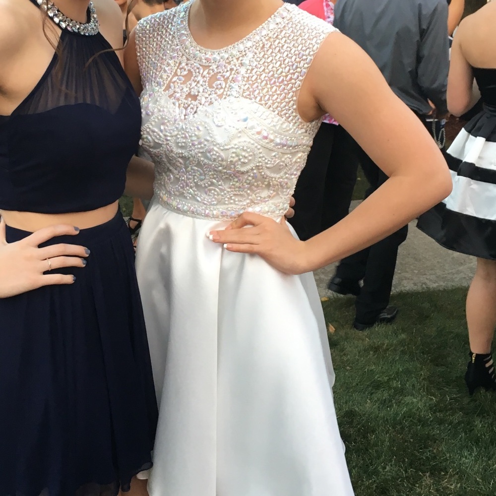 Short white homecoming dress